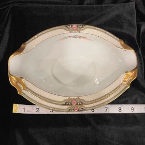 Vintage Noritake Gravy Boat Floral Pattern 9 Inch.
